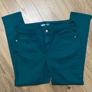 Old Navy Rockstar skinny Teal jeans sz 12
